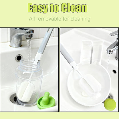 Rabbit Gravity Feeder Waterer Set Automatic Guinea Pig Food Water Dispenser Food Water Bowl Feeding Station for Puppy Kitten Guinea Pigs Chinchilla Hedgehog Small Animals (Green)