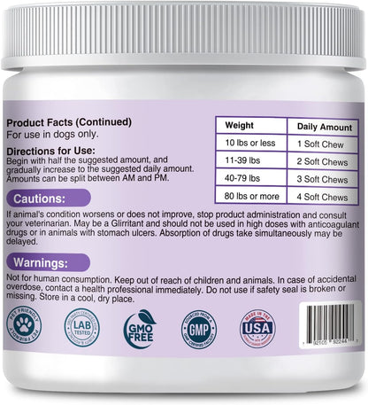 Multivitamin Chews for Dogs, Supports Growth, Hip & Joint, Skin and Gut Health, Immunity, Urinary and Kidney, antioxidants, Heart, Brain, Liver, Eyes, Natural Ingredients, 120 Chews