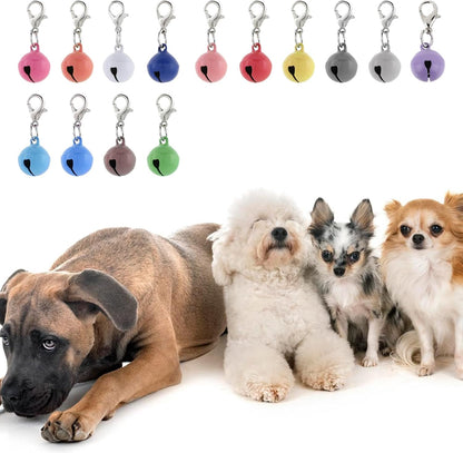 14 Pack Bells for Cat Dog Collars Charms Colourful Pet Small Bells with Clasps Cat and Dog Round Bell Pet Collar Accessories for Collars