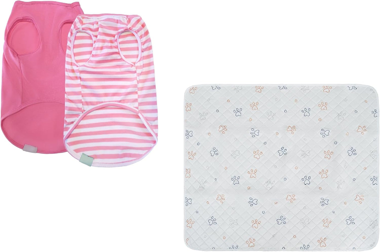 Dog Shirt for Small Dogs Pink Size S and Washable Dog Pee Pads 36x41 in