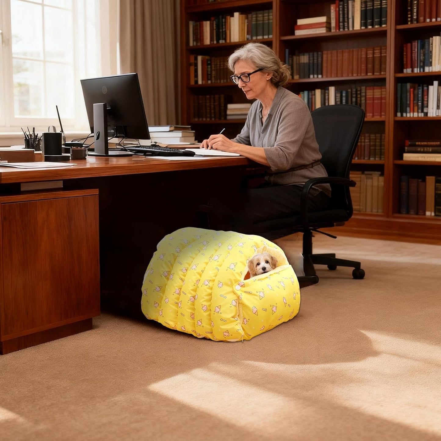 Cat Bed, Removable Warm Soft House, Semi Enclosed Washable Cat Sleeping, and Sturdy Design, Provides Comfort and Warmth, Pet Bed, Small Dog Kitten Home Travel Bedroom Living Room