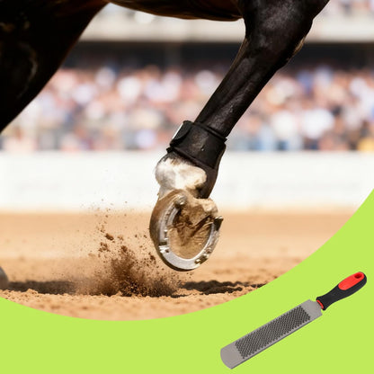 Hoof Rasp for Horse, 14in/33.5cm Steel Goats Sheep Hoof Rasp Double-Sided Rough or Fine Teeth Design Trimmers Farrier Tool Supplies for Horse Donkey Cow Goat Hooves Trimming Smoothing and Grooming