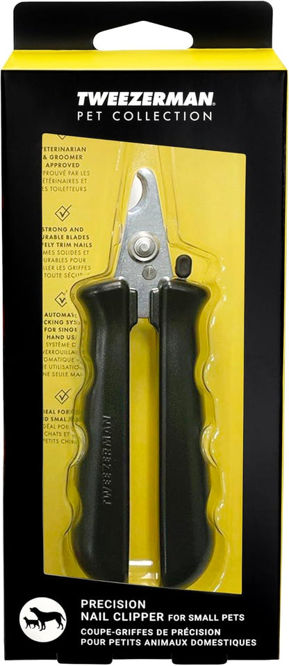 Tweezerman Small Nail Clippers for Dogs & Cats, Manual Professional Dog & Cat Nail Trimmer with Ergonomic Handle