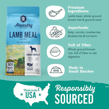 Health Extension Ancestry Dog Food Bundle - Lamb Meal & Brown Rice and Chicken Meal & Brown Rice Formula (4 lbs Each) – Wholesome Grains, Dry Dog Food for Optimal Nutrition