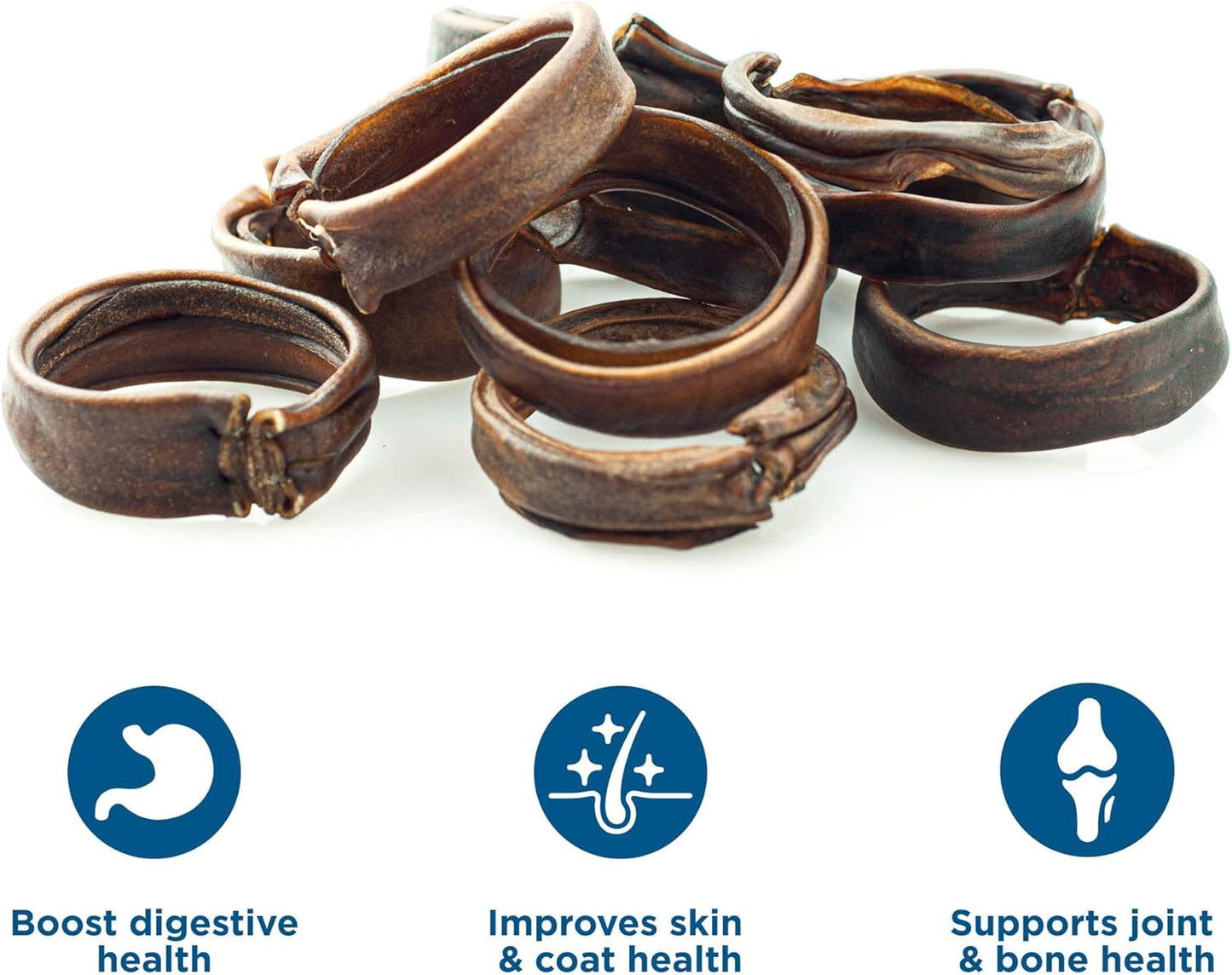 Best Bully Sticks Puppy Teething Rings - Single Ingredient Natural Collagen Puppy Chews for Teething - Bones for Small Dogs - Enrichment, Mental Stimulation, 3 Count