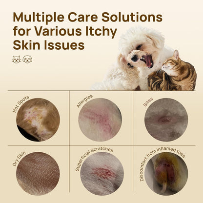 HICC PET Itch Relief Wipes, Hot Spot Treatment for Dogs & Cats