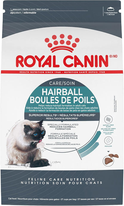 Royal Canin Feline Care Nutrition Hairball Care Adult Dry Cat Food, 14 lb Bag