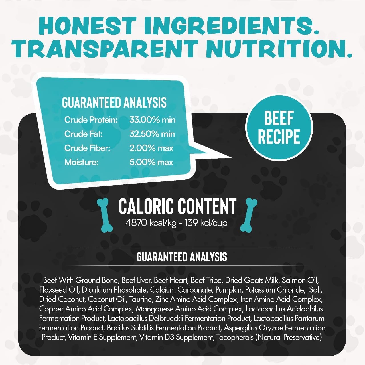 Freeze Dried Dog Food for Small & Large Breeds Dogs, 6 Oz Beef Dog Food Toppers for Picky Eatres, Made in USA - Grain Free & All Natural Freeze Dried Dog Treats Made with 96% Meat Organs