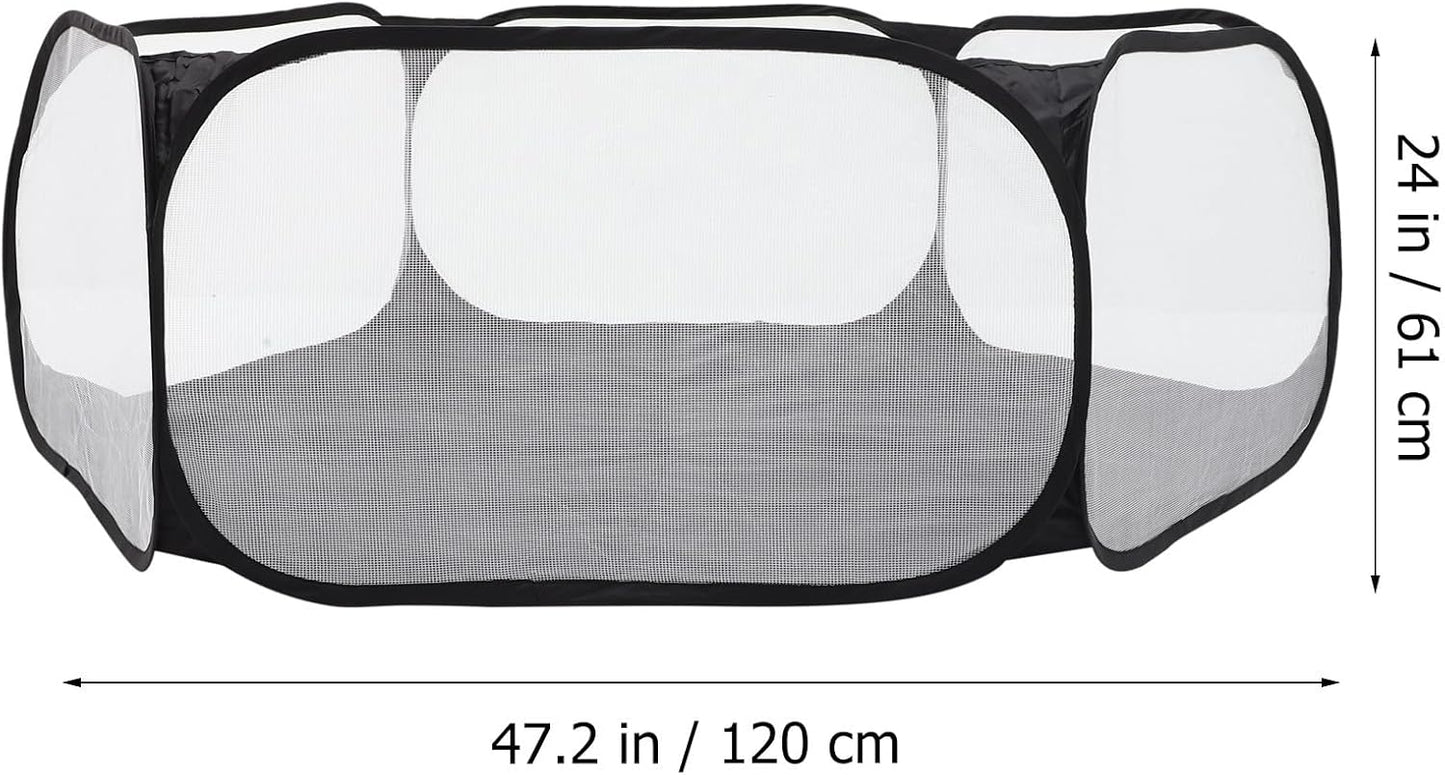 Gadpiparty Foldable Pet Playpen Hexagonal Polyester Mesh Tent Indoor Reusable Puppy Cat Small Animal Enclosure for Home Use