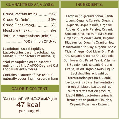 Primal Freeze Dried Raw Dog Food Nuggets, Lamb, Complete & Balanced Meal, Also Use as Topper or Treat, Premium, Healthy, Grain Free, High Protein Raw Dog Food, 30 oz
