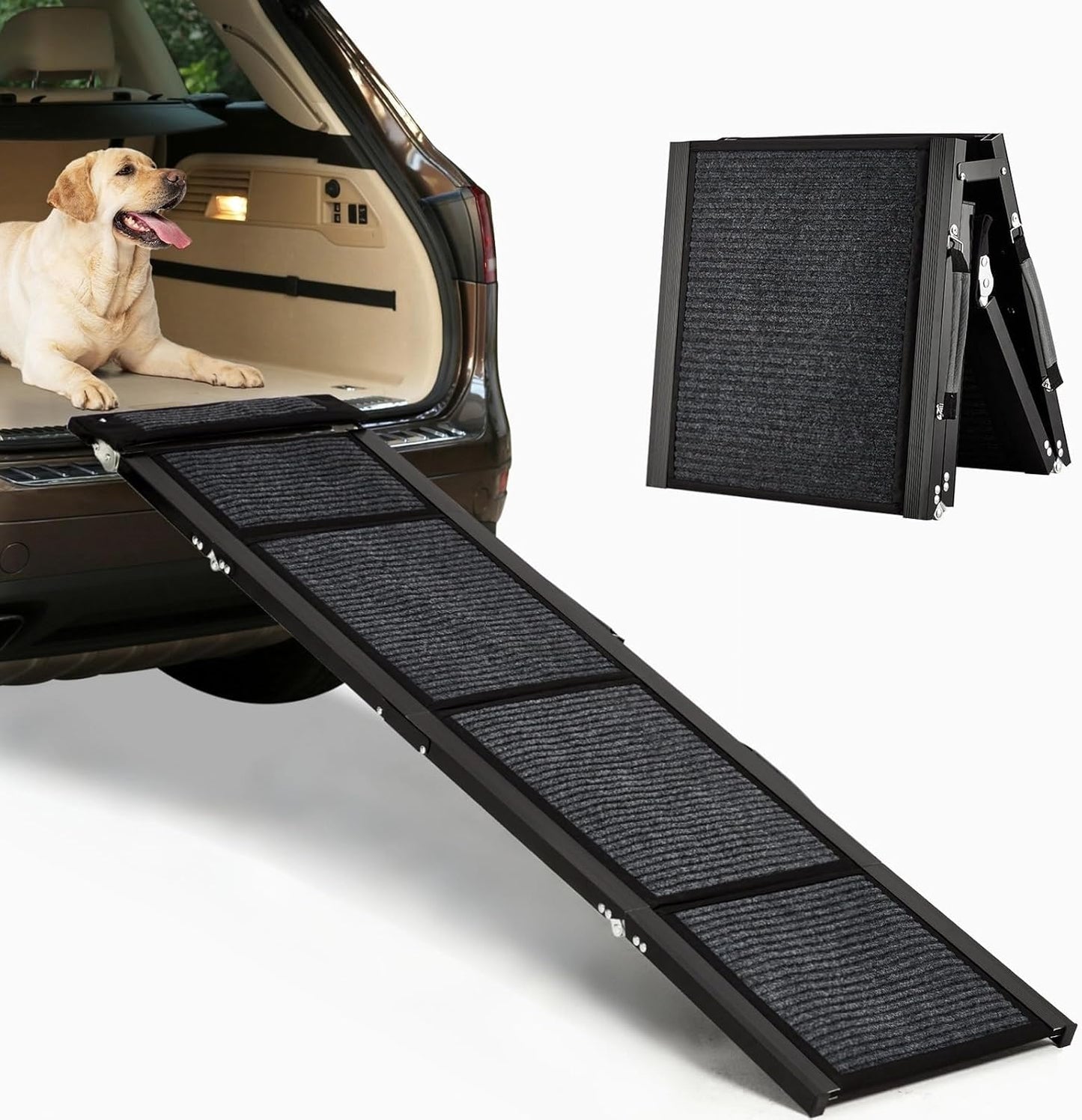 Dog Ramp for Car, 63 * 20inch Folding Pet Gentle Slope, Portable Dog Car Ramp, Outdoor Dog Ramp for SUV Car