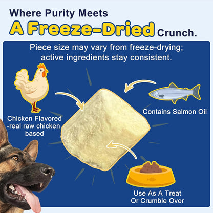 Omega 3 for Dogs, Salmon Fish Oil for Dogs Skin and Coat Chew with Omega 3 6 9 (EPA+DHA), ZINC, BIOTIN and Vitamin E & C for Dog Hot Spot Treatment, Itchy Skin Relief, 120ct Chicken Flavored