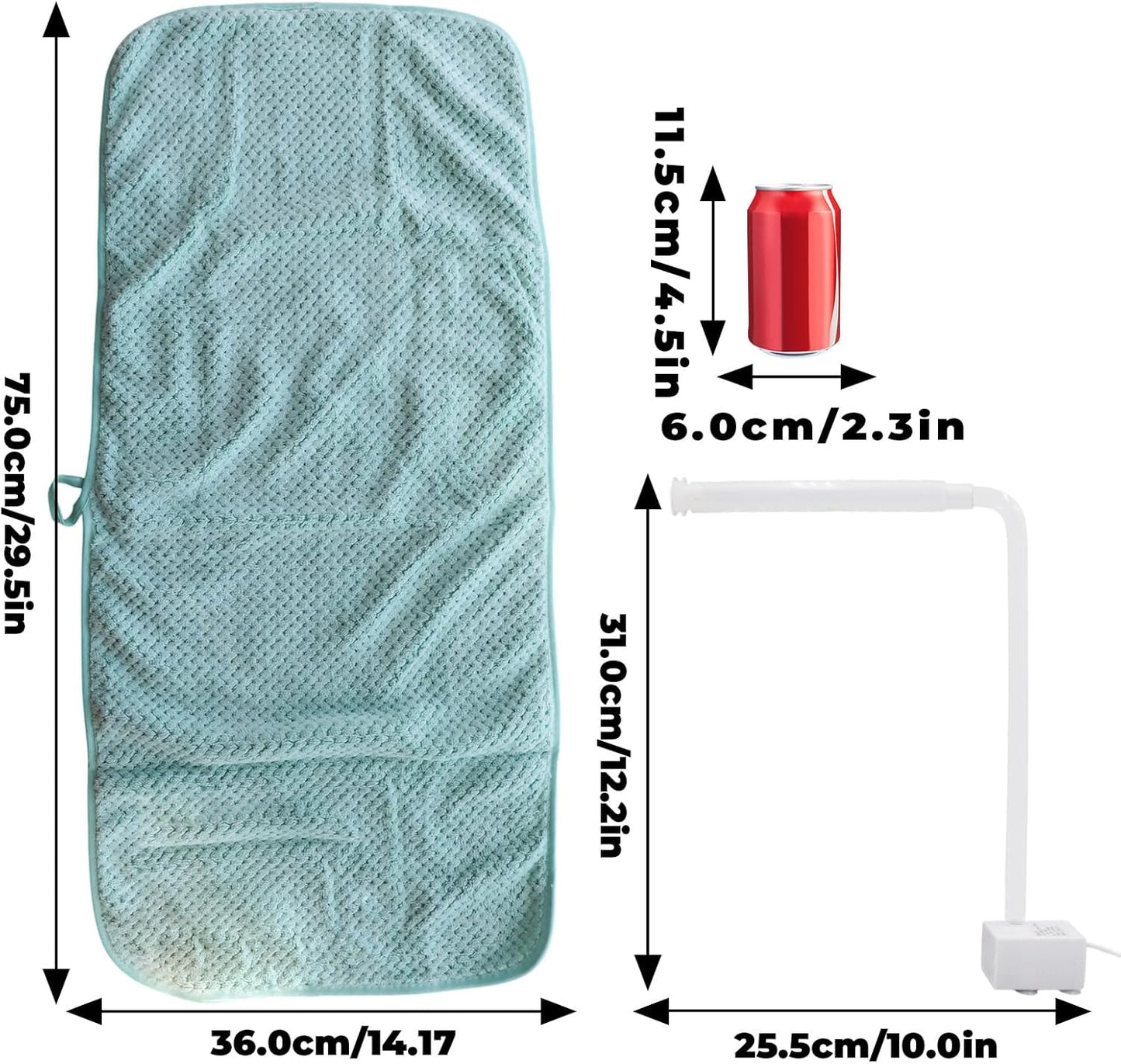 USB-Powered Reptile Shower Kit with Waterfall Fountain & Plush Towel – Bathing Essentials for Bearded Dragons, Frogs & Small Pets