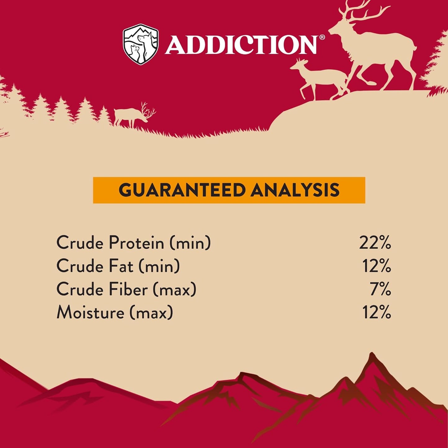 Addiction Homestyle Venison & Cranberry Dinner Air-Dried Grain-Free Dog Food – Complete Meal or Topper with Natural Ingredients for Digestive and Skin & Coat Health, 2lb - 2 Packs