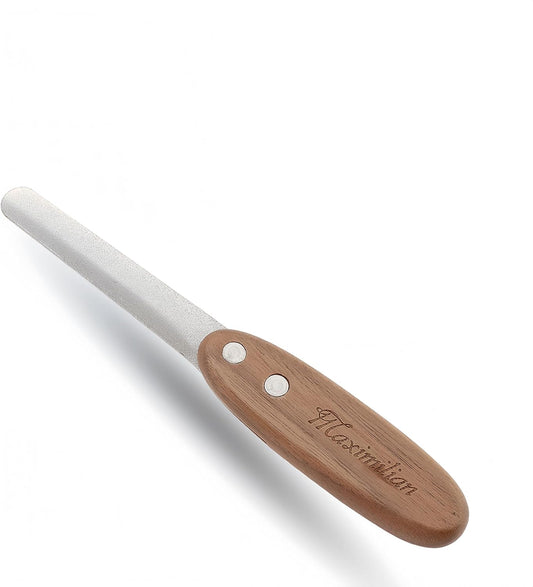 Dog Nail File, Diamond Coated Metal Nail File for Dogs and Cats with Ergonomic Walnut Handle, Smooth and Shape All Toenail Types, Remove Burs for Indoor & Outdoor Pets
