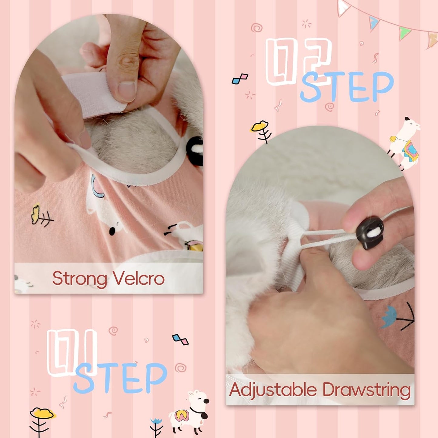 2 Pack Cat Spay Recovery Suit Female, Breathable Cat Onesie for Cats After Surgery Female, Kitten Surgery Recovery Suit for Abdominal Wounds