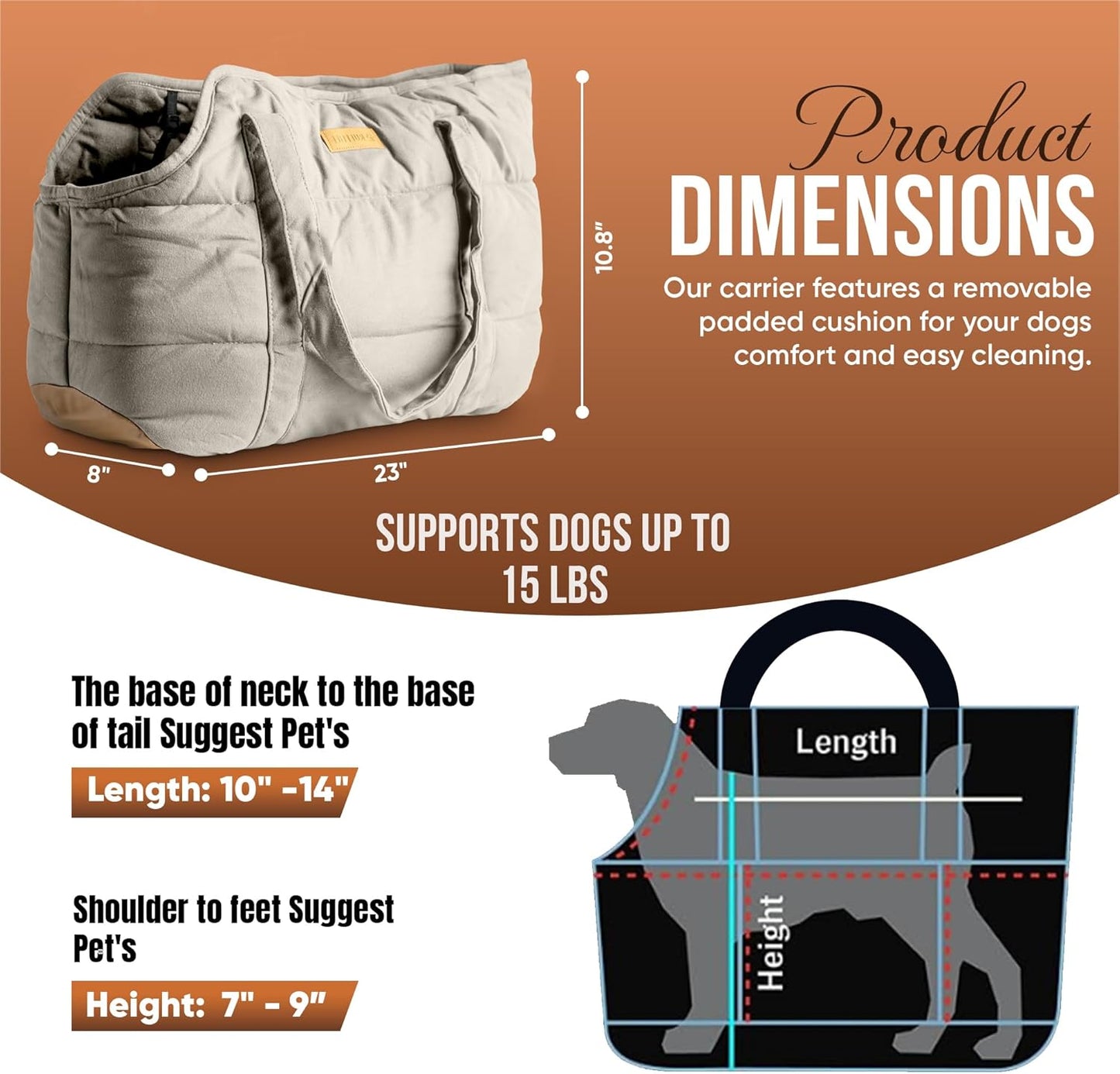 NoblePup Cozy Plush Dog Purse Carrier for Small Dogs - Dog Carrier Purse with Secure Harness Clip, Dog Tote Bag for Small Dogs and Puppies - White 2.0