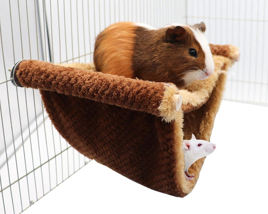 Rat Cage Accessories, Rat Hammock with Warm Soft Fluff, Rat Hammock for Cage, Birds Nest, Sleeping Bed, Cage Accessories for Rat, Hamster, Squirrel, Conure, Sugar Glider, Small Guinea Pig