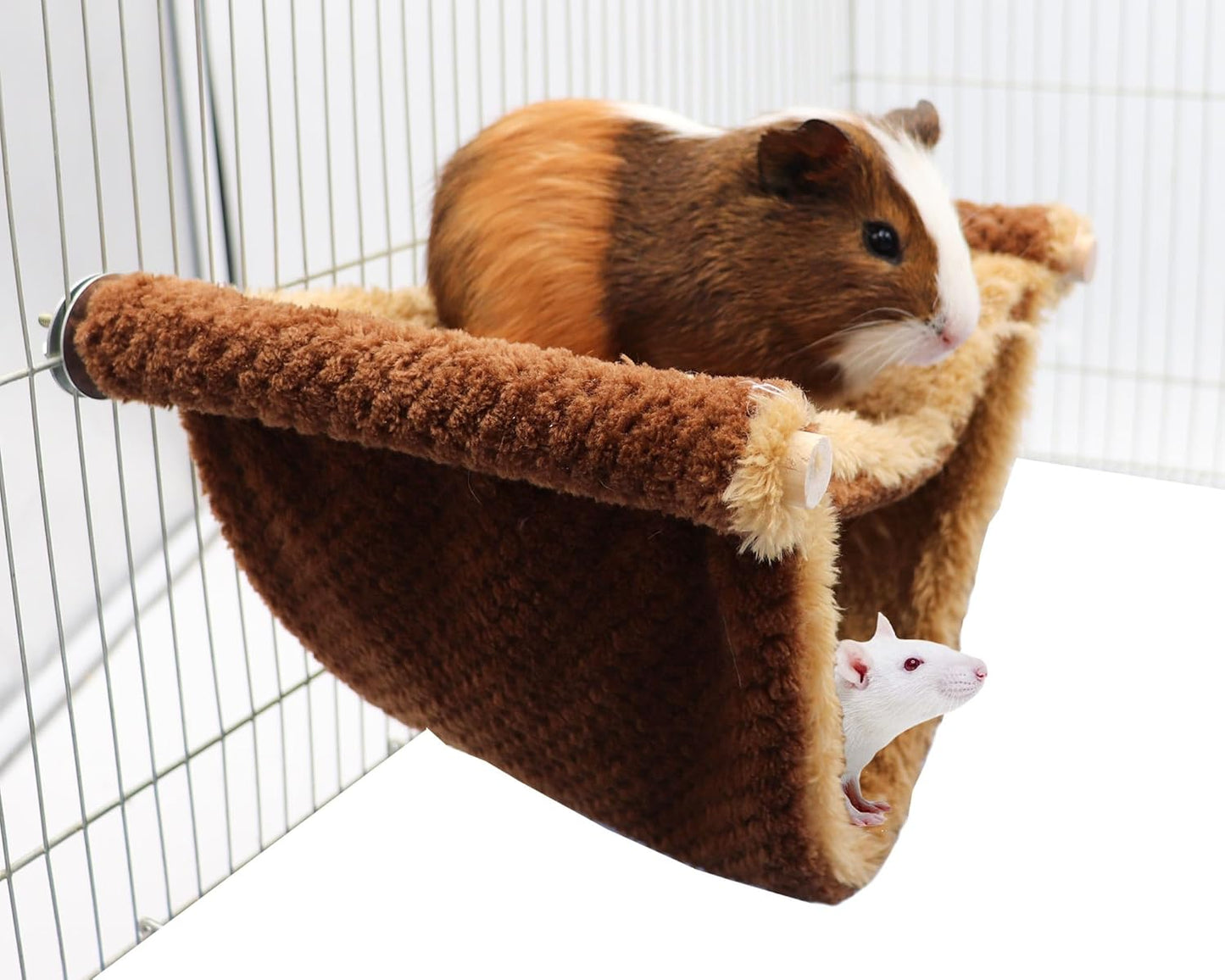 Rat Cage Accessories, Rat Hammock with Warm Soft Fluff, Rat Hammock for Cage, Birds Nest, Sleeping Bed, Cage Accessories for Rat, Hamster, Squirrel, Conure, Sugar Glider, Small Guinea Pig