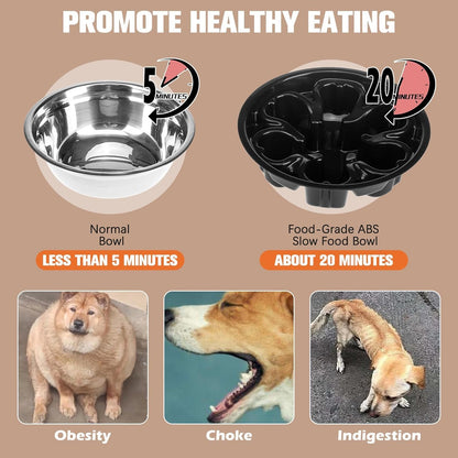 BINGPET Elevated Dog Bowls with Mat,Raised Dog Bowl,6 Heights Adjustable Stand,Non-Slip and Non-Spill Food Bowl for Small Medium Large Dogs