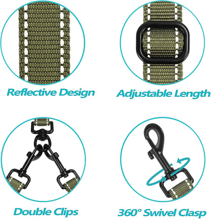 PetBonus No Tangle Double Dog Leash and Dog Seat Belt for Car