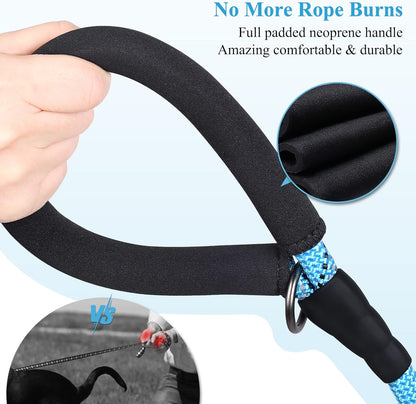 VIVAGLORY Dog Fleece Coat + Short Dog Leash, Easy to Take on and Off, Padded Neoprene & Heavy Duty