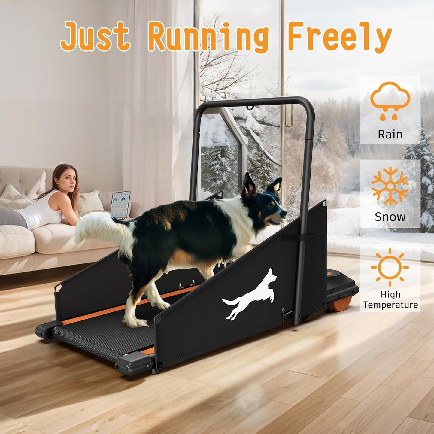 Dog Treadmill for Small & Medium Dogs, Pet Treadmill for Dogs up to 220lbs, Dog Pacer Treadmill for Healthy & Fit Pets - Dog Treadmill Run Walk