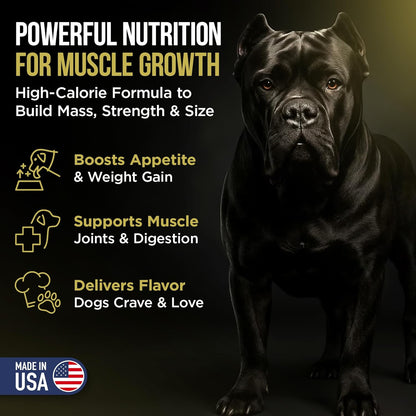Dog Weight Gainer - Weight Gain Supplements for Dogs - Canine and Dog Muscle Builder - Made in The USA - 30 Servings