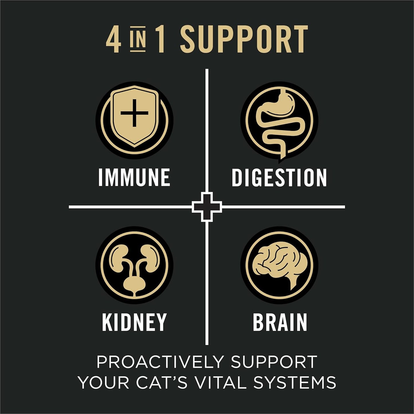 Purina Pro Plan Vital Systems Salmon and Rice Formula Senior Cat Food Dry 4-in-1 Formula - 5 lb. Bag