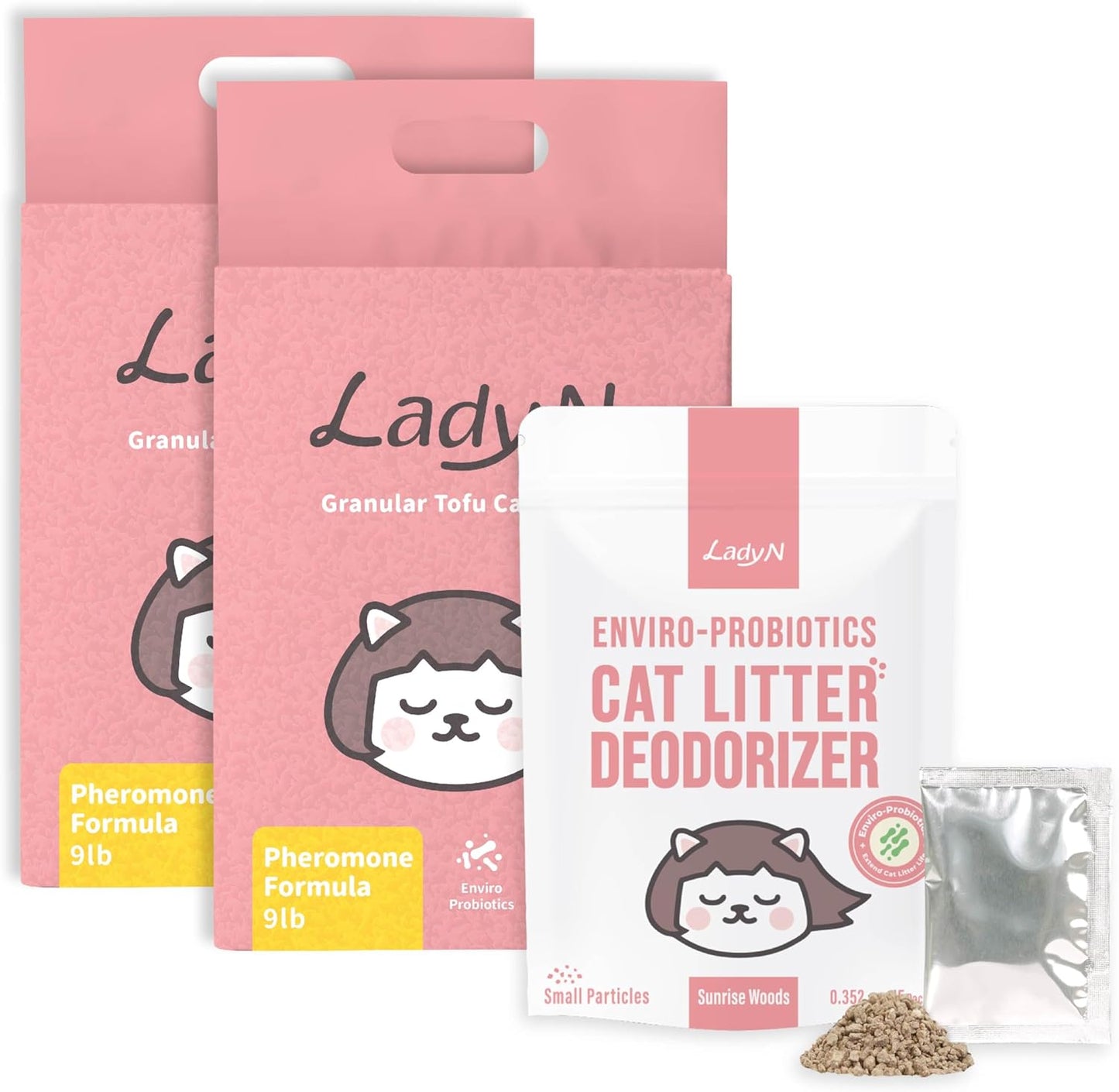 Welcome Home Cat Kit – Attractant Granular Tofu Litter & Deodorizer for Automatic Boxes | Strong Clumping, Odor Control, Easy Cleanup