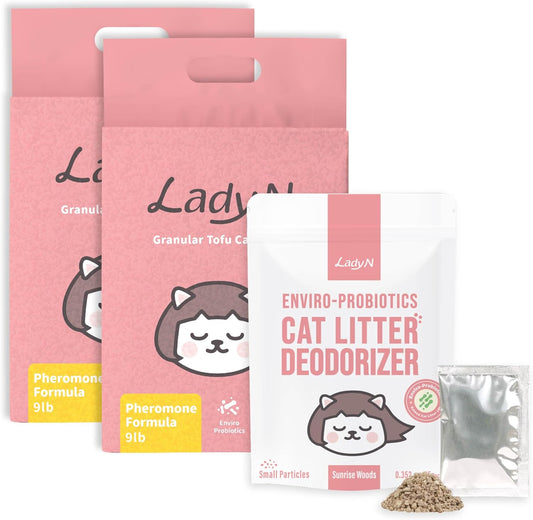 Welcome Home Cat Kit – Attractant Granular Tofu Litter & Deodorizer for Automatic Boxes | Strong Clumping, Odor Control, Easy Cleanup