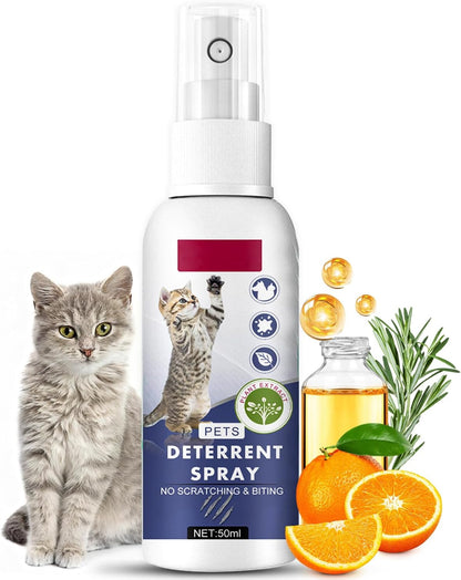 Tetra No Scratch Spray for Cats, Natural Anti Scratch Cat Spray, EffectiAve Cat Bitter Spray for Chewing & Scratching Keep Off Cat Indoor or Outdoor, Protect Furniture, Curtain, Floor & Plant, 50 Ml