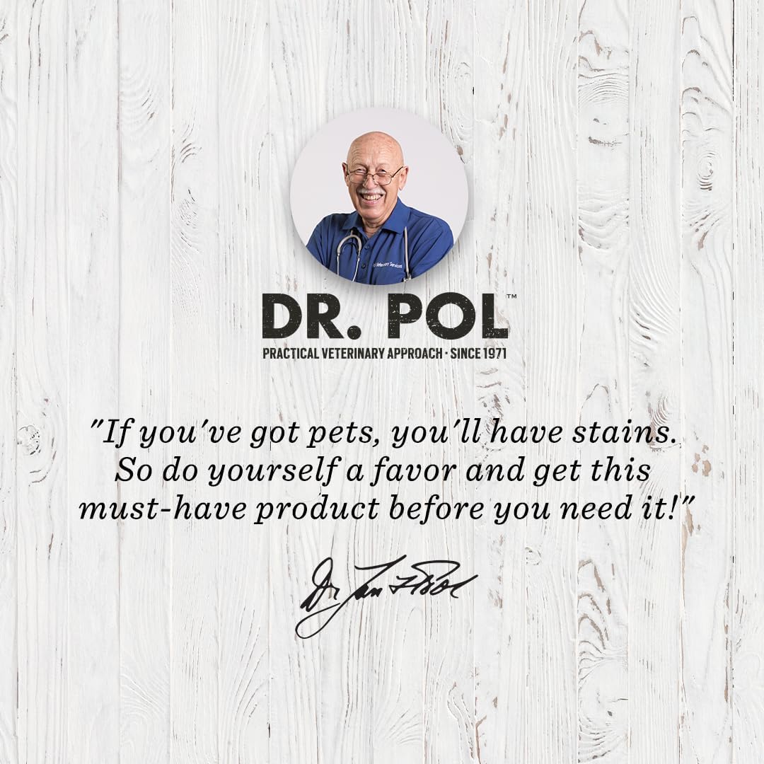 Dr. Pol Incredi-Pol Stain & Odor Remover | Eliminates Dirt, Urine & Feces | Safe and Effective Around Pets & Their Favorite Spots | Trigger Spray for Easy Use | 16 oz | Fresh Citrus