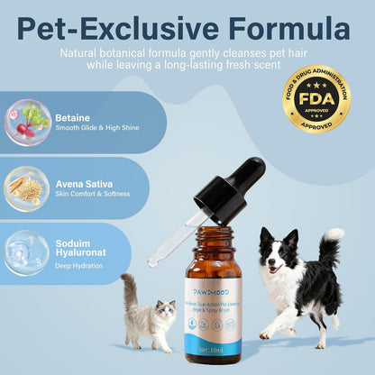 Pet Steam Brush for Dogs & Cats | 10PCS No-Rinse Pet Essence