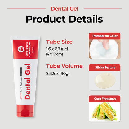 JAYU PET Dental Gel - Dog Cat Toothpaste, Removing Plaque and Tartar, Teeth Cleaning & Breath Freshener, Puppy Kitten Dental Care with Vet Approved (2.82oz. 80g)
