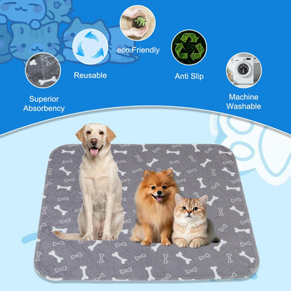 Puppy Pee Pads for Dogs, Washable Pet Pads for Dogs & Cats, Reusable Pet Pads with Pheromones, Durable Leak-Proof & Anti-Slip Pet Training Pads for Home & Travel (Large 32 * 35 in)