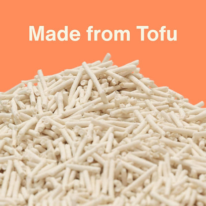 RAWRY Tofu Cat Litter | Clumping, Dust-Free, Unscented, Natural Compostable & Flushable Kitty Litter for Odor Control (1 Month, 7.7 lbs)
