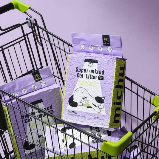 Michu Mixed Tofu Cat Litter, Heavy Duty Flushable Kitty Litter, 5.5Lb/88Oz (2 Pack, Original)