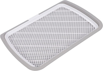 Acouto Puppy Potty Training Tray Dog Pee Pad Holder - Puppy Potty Training Tray Detachable Washable Mesh Dog Pee Pad Holder Small Breed - Indoor Litter - Pet (Gray)