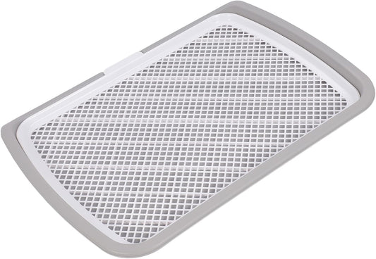 Acouto Puppy Potty Training Tray Dog Pee Pad Holder - Puppy Potty Training Tray Detachable Washable Mesh Dog Pee Pad Holder Small Breed - Indoor Litter - Pet (Gray)