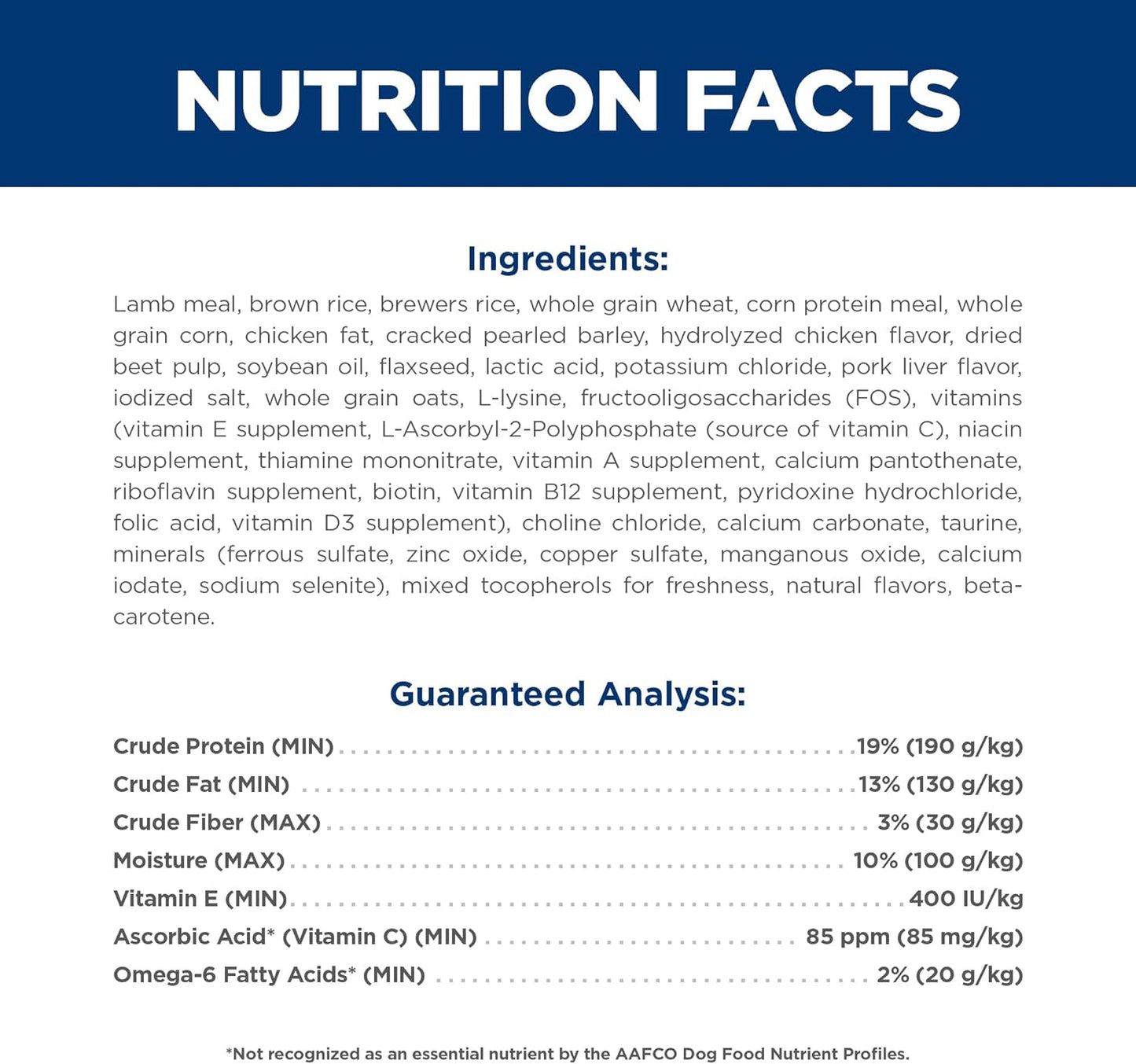 Hill's Science Diet Adult 1-6, Adult 1-6 Premium Nutrition, Dry Dog Food, Lamb & Brown Rice, 33 lb Bag