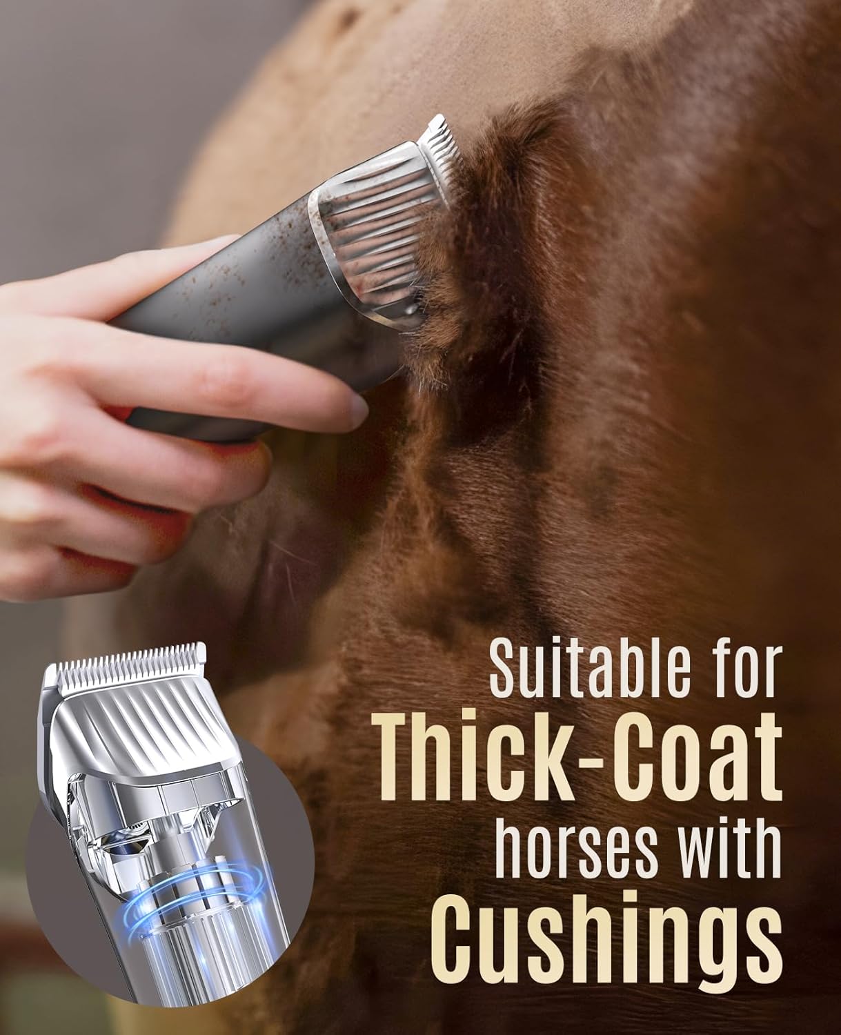 oneisall Horse Clippers with Replacment Metal Blades