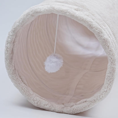 Cat Tunnel,43" Straight Cat Tunnel Toys with Balls for Indoor,Dog Cave for Puppy and Kitty