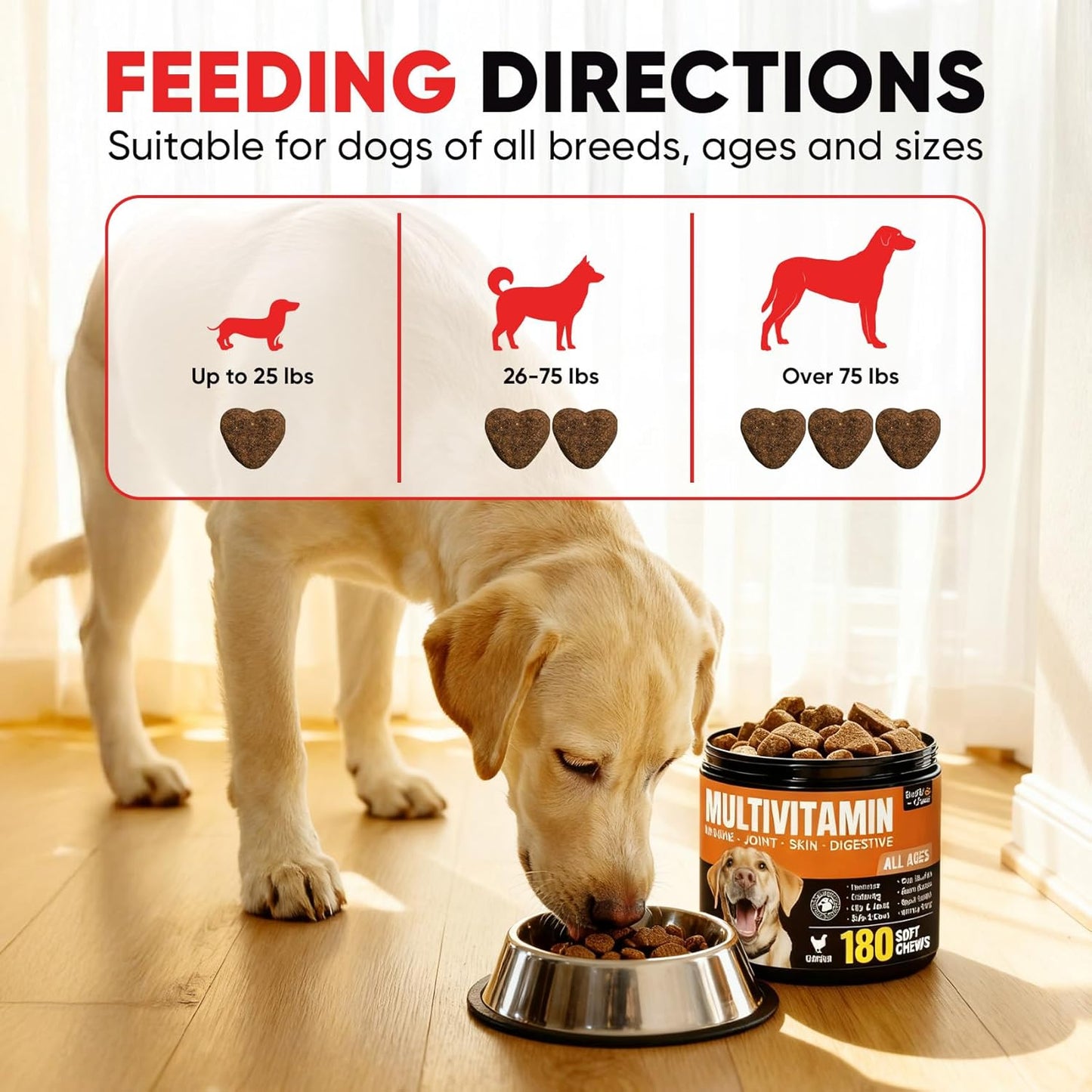 Dog Multivitamin Soft Chews – 10-in-1 Complete Wellness for Joints, Skin & Digestion