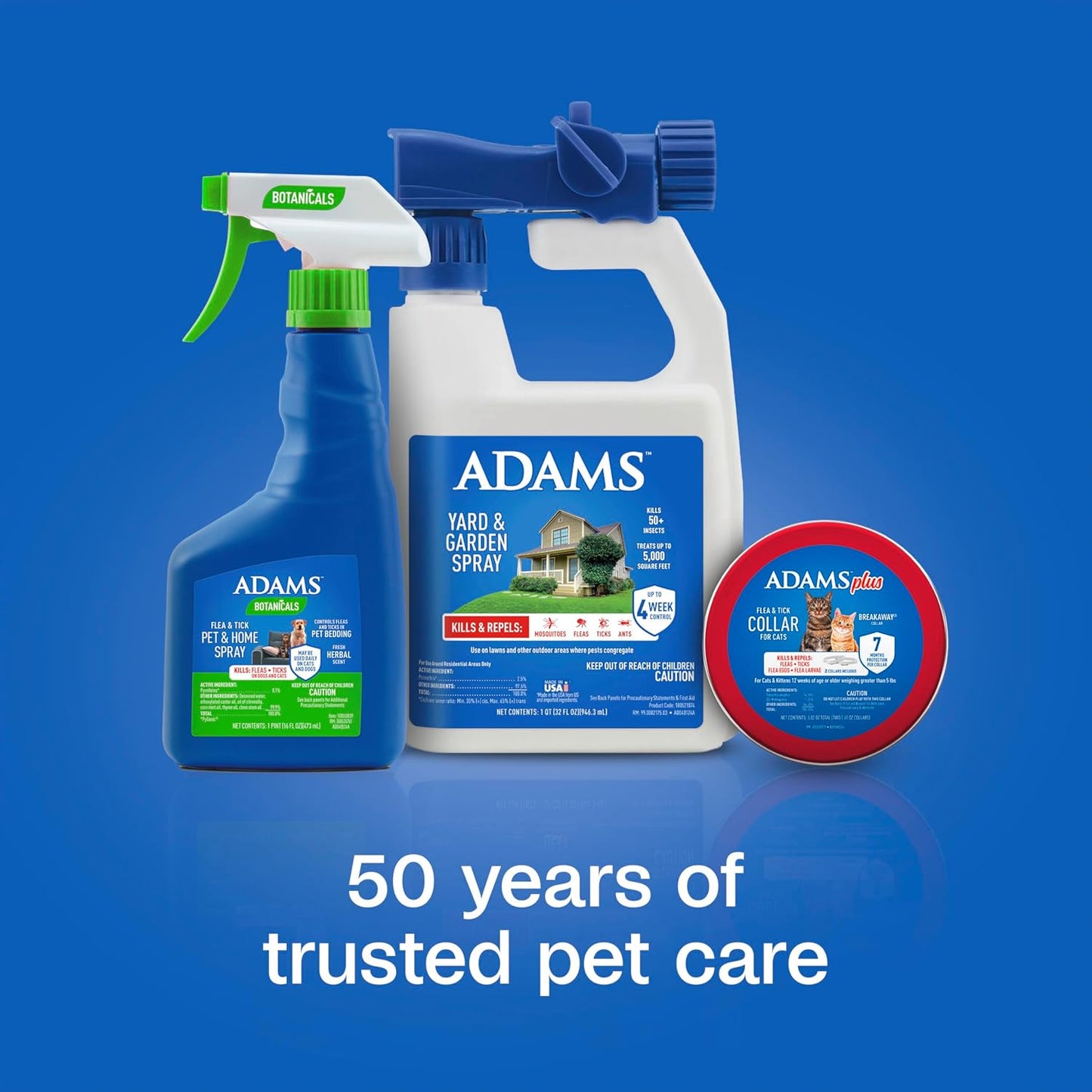 Adams Plus Flea & Tick Collar for Cats | Breakaway Collar | 2pk | 7 Months Protection | Kills & Repels Fleas, Flea Eggs, Flea Larvae and Kills Ticks, Nymphs, and Tick Larvae, White