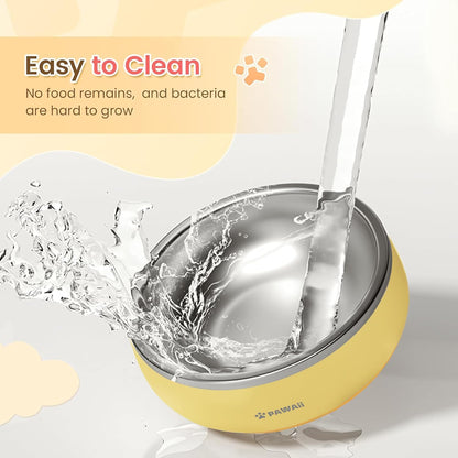 Cat Carrier with ID Tag and Double Stainless Steel Bowls(12 oz)