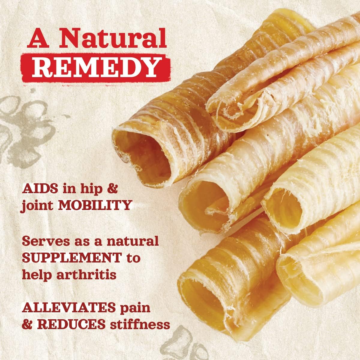 Natural Farm Beef Trachea (12 Inch, 8 Pack), 100% Beef Chews, Natural Glucosamine and Chondroitin for Joint & Hip Mobility, Bone Strength – Low Fat Crunchy & Crispy Treats for All Dogs