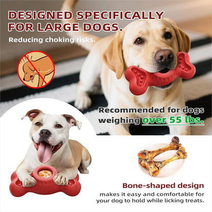 SHINKAI Interactive Frozen Dog Chew Toy – Fill & Freeze for Long-Lasting Play, Dental Safe, Indestructible for Aggressive Chewers, Keeps Dogs Busy & Calm for Small, Medium & Large Breeds (Red)