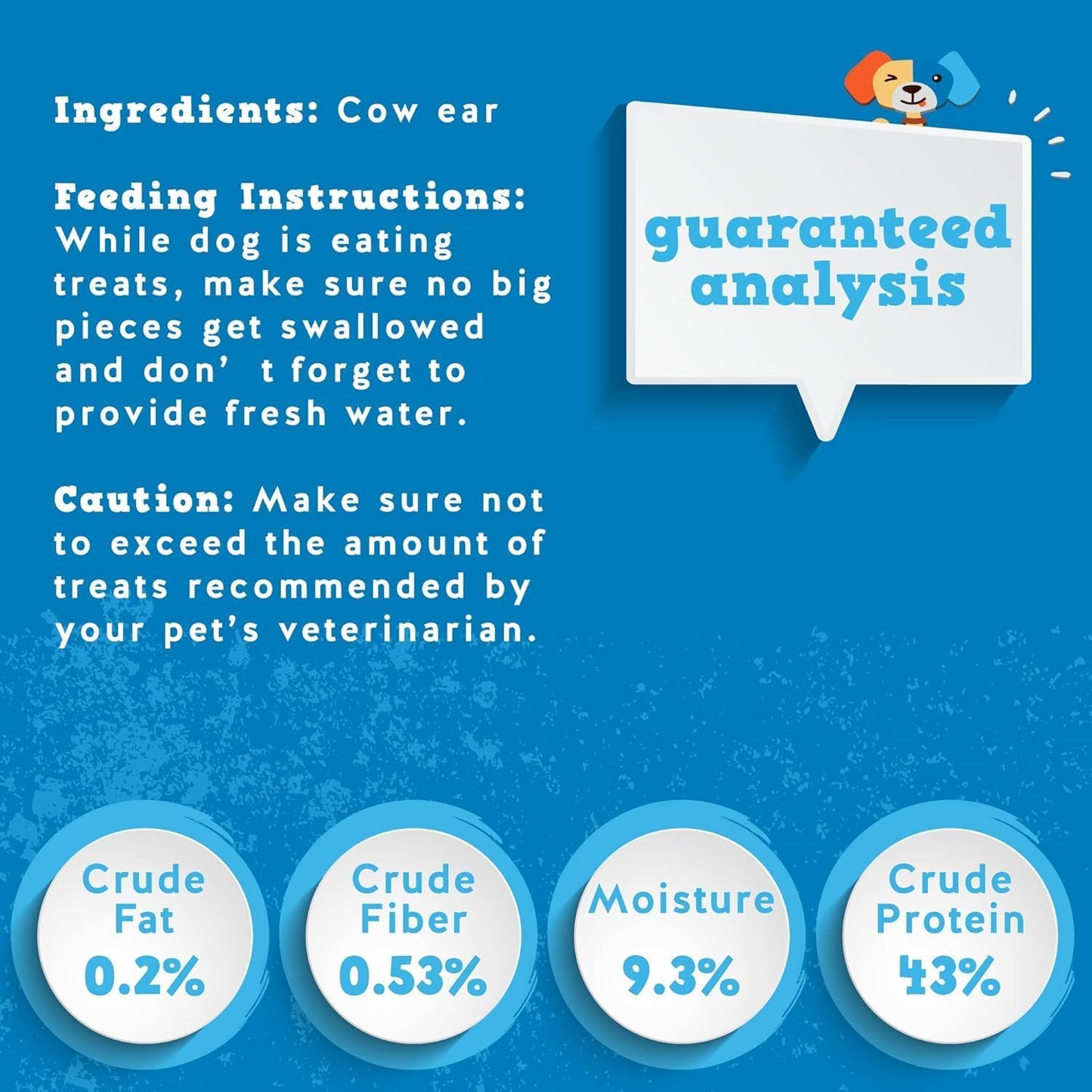 Jack&Pup Natural Cow Ears for Dogs - Cow Ear Dog Treats, Thick Cut, Single Ingredient, High Protein, Pig Ear Alternative Dog Treats - Cow Ears for Small and Large Dogs (80 Pack)