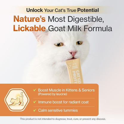 Doctor By Cat Colostrum Protein Cat Supplement Immune Support Muscle Growth, Gentle on Digestion for Kittens, Adult&Senior Cats with Goat Milk, Whey Protein Isolate, Colostrum Lickable Formula